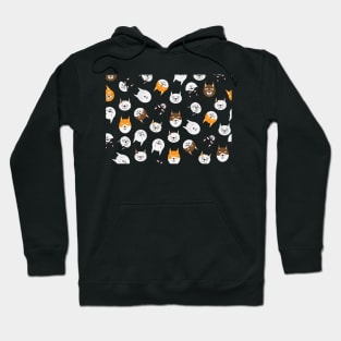 Cute Cats Pattern - Orange, Black, Brown and White Hoodie